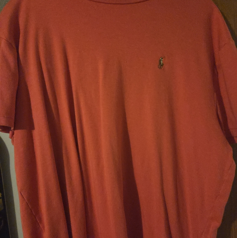 Red Mens Polo Soft Cotton Tee Multi-color Pony XL